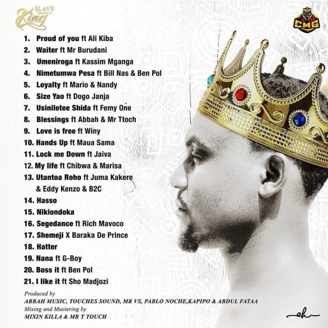 ALBUM Darassa – Slave Becomes A King Official Tracklist Album Artwork Cover Mp3 Download Side Makini Blog